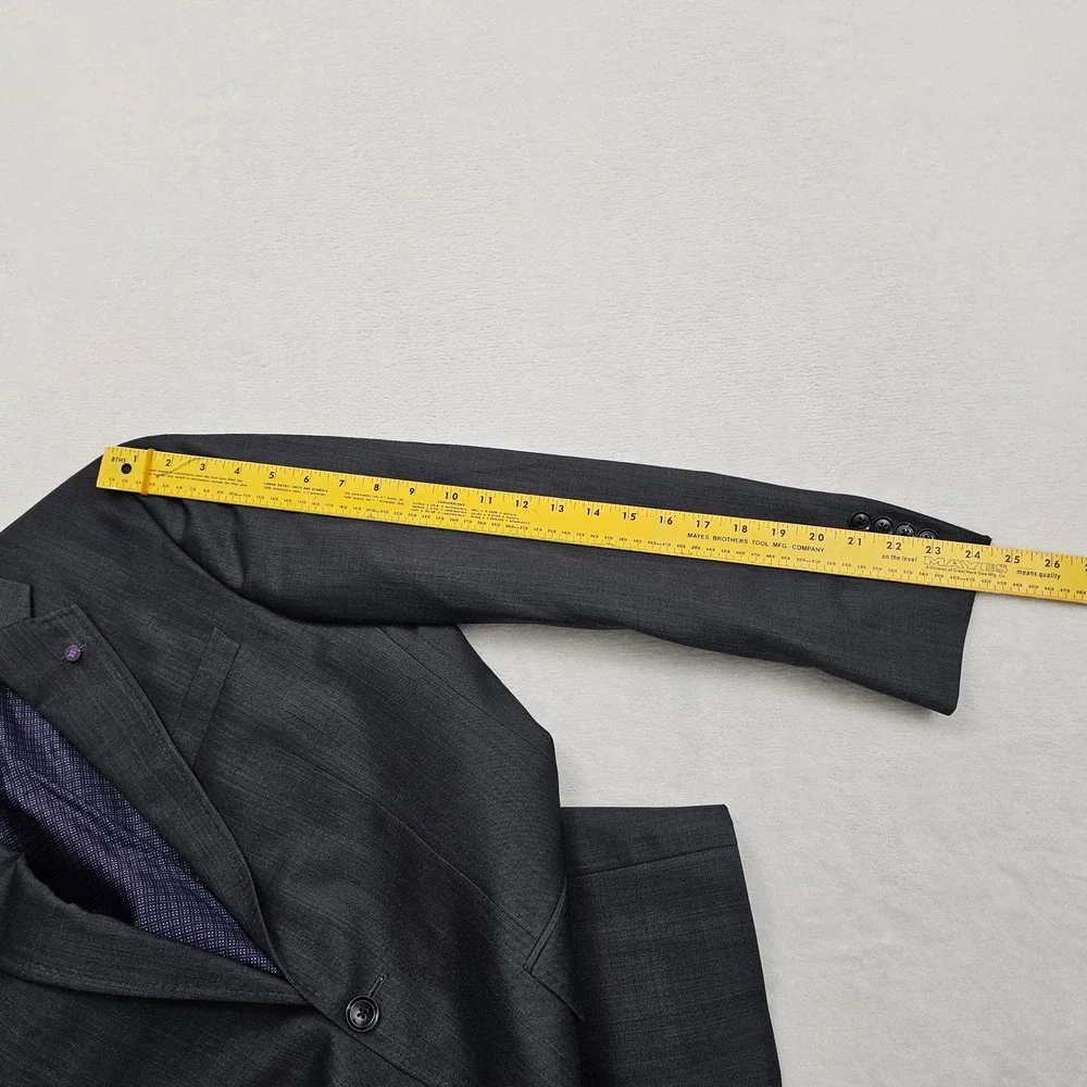 Ted Baker Endurance Blazer Mens 36S Charcoal Grey 100% Wool Jay CT‎ Suit Jacket